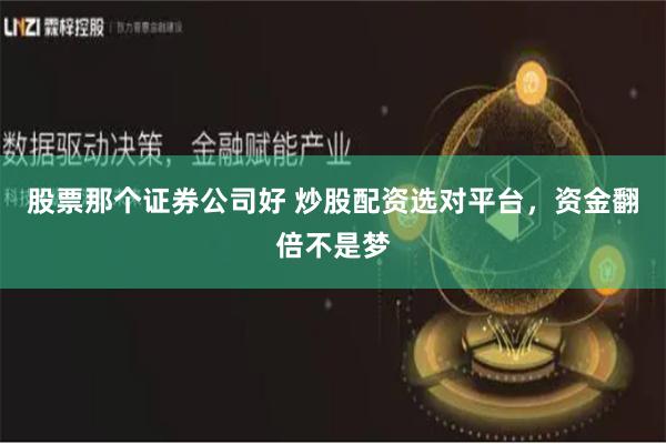 股票那个证券公司好 炒股配资选对平台，资金翻倍不是梦